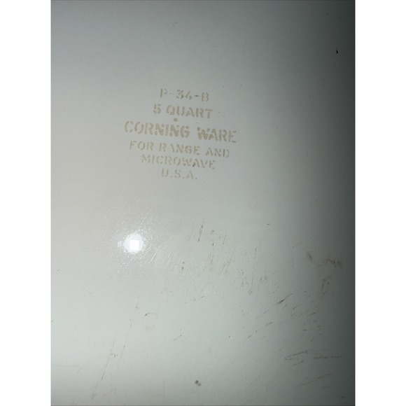 Vtg Corning Ware BLUE CORNFLOWER 5 qt. Dutch Oven P-34-B & Lid Casserole Dish - Picture 5 of 5